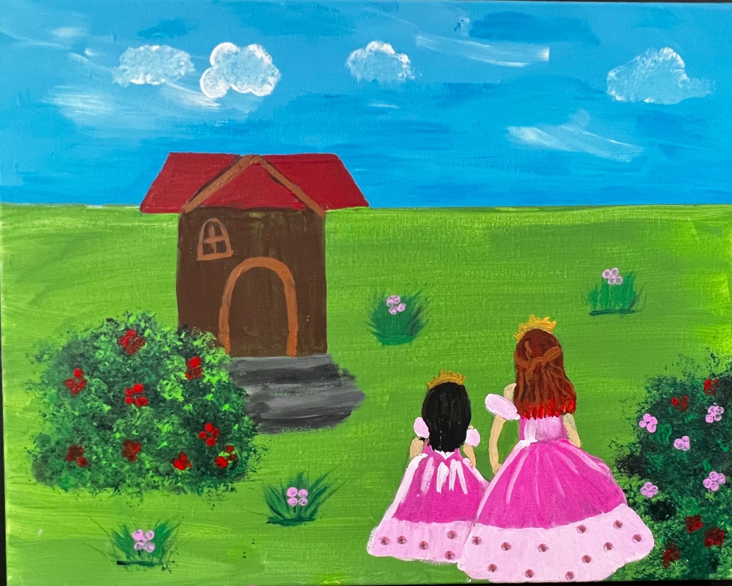 Living with a Princess, painting by a student, age 5
