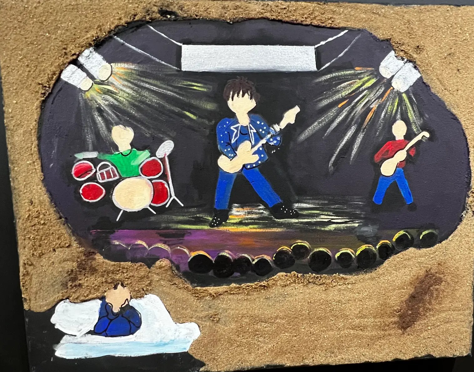 My Dream of Becoming a Rock Star, painting by a student, age 8