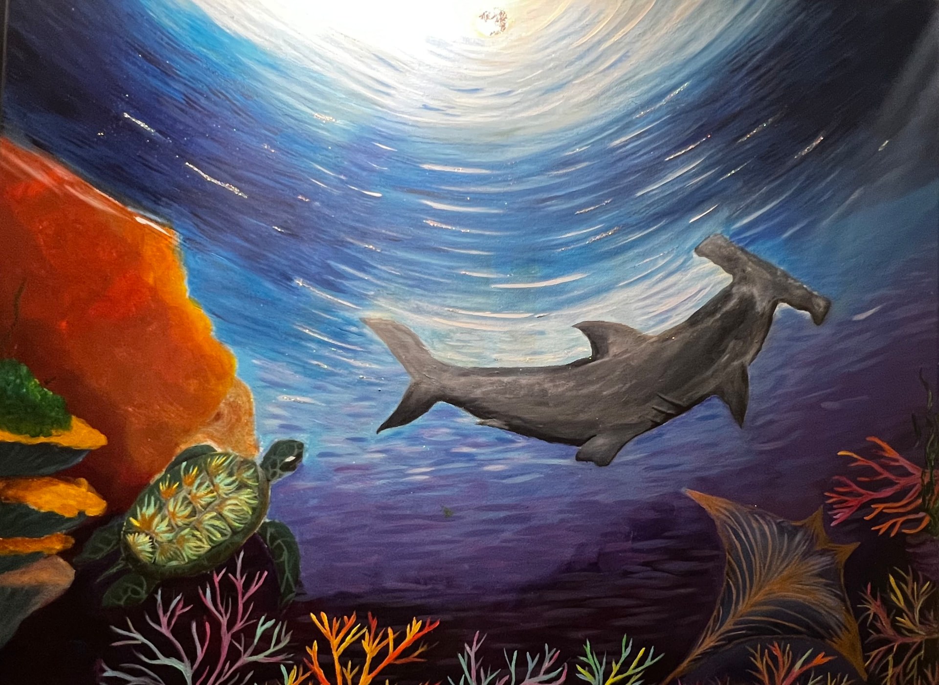 Beneath the Surface, painting by a student