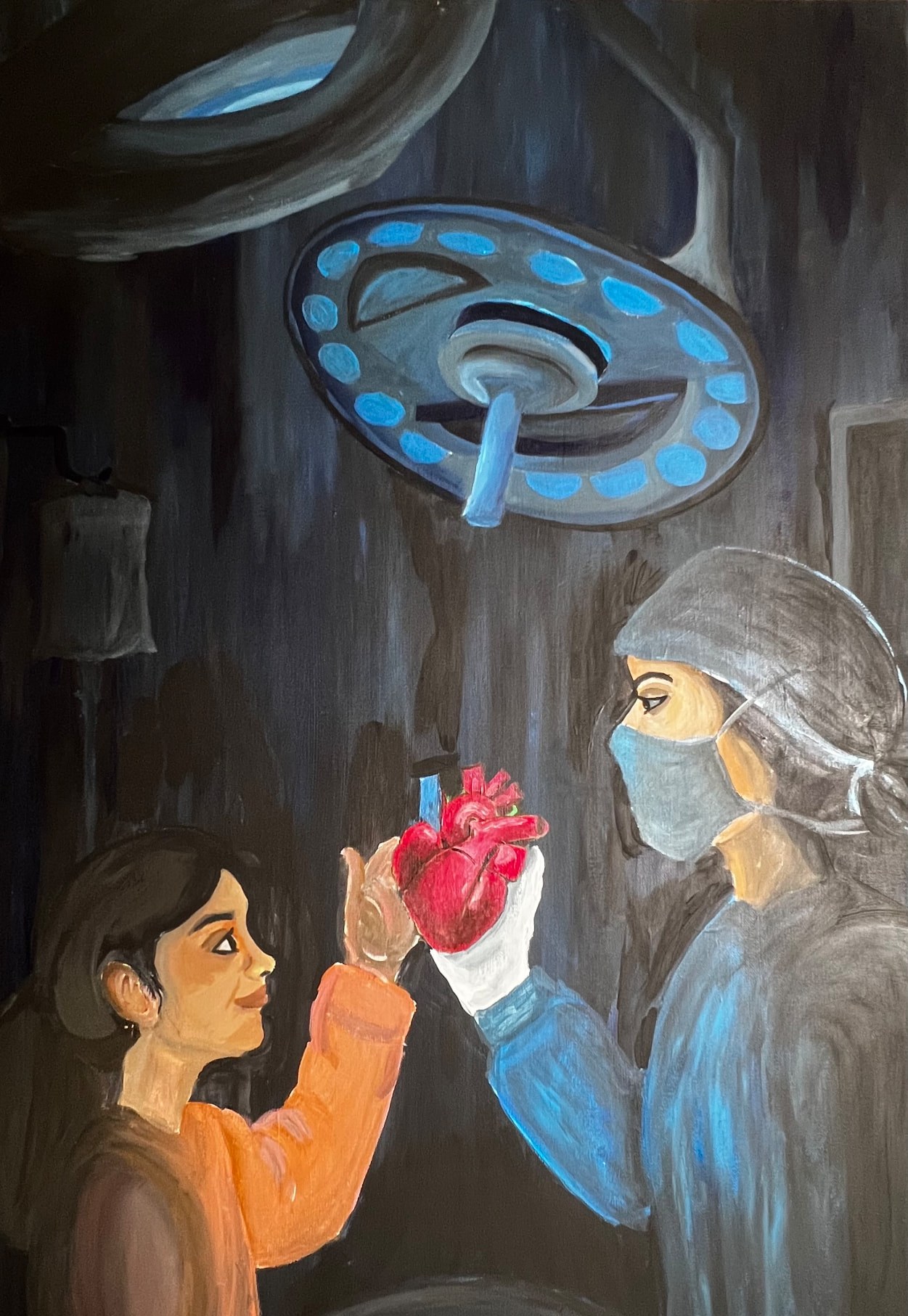 My Dream of Becoming a Doctor, painting by a student